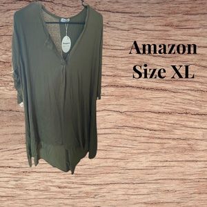 Flowing Olive Dress